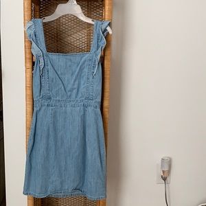 Denim Fitted Sleeveless Dress